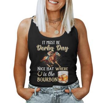 It's Must Be Derby Day Bourbon Horse Racing Women Tank Top | Mazezy CA
