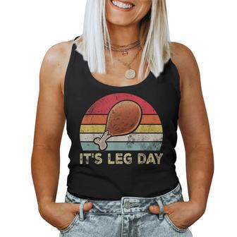 It's Leg Day Turkey Legs Vintage Thanksgiving Women Women Tank Top - Monsterry