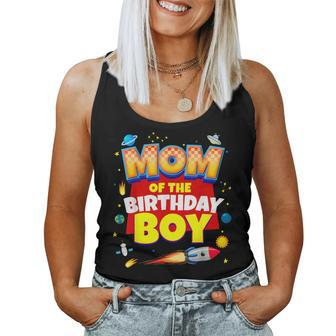 Its My Mom Birthday Boy Mom And Dad Space Astronaut Family Women Tank Top - Monsterry