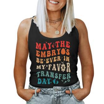 Ivf Retrieval Dad Transfer Day For Couple Groovy Women Tank Top - Monsterry AU