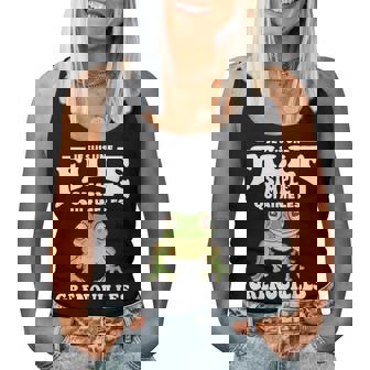 Je Suis Une Fille Simple Qui Aime Les Grenouilles Women Tank Top - Cadeauxyz