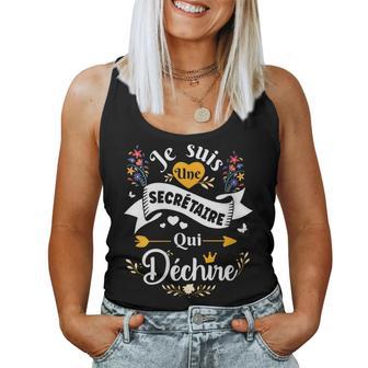 Je Suis Une Secrétaire Qui Déchire Idée Drole Original Avec Col En V Women Tank Top - Cadeauxyz