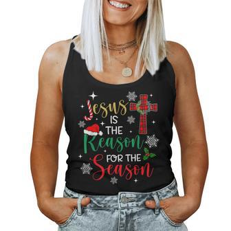 Jesus Is The Reason For The Season Christian Faith Christmas Women Tank Top - Seseable