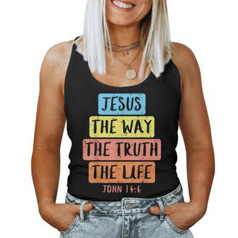 Jesus Way Truth Life John 146 Easter Religious Kid Men Women Tank Top | Mazezy UK