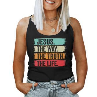 Jesus The Way Truth Verse Christian Worship Women Tank Top - Seseable