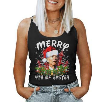 Joe Biden Happy 4Th Easter Ugly Christmas Sweater For Women Women Tank Top - Monsterry AU