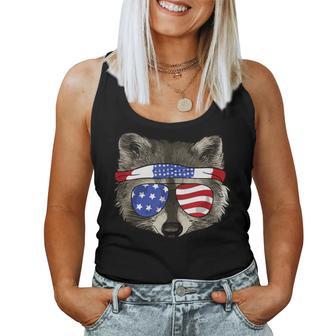 July 4Th Trash Panda Patriotic Raccoon Women Tank Top - Monsterry UK