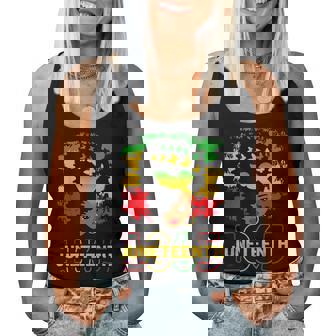 Junenth 1865 Black Butterflies Celebrate Junenth Women Tank Top - Seseable