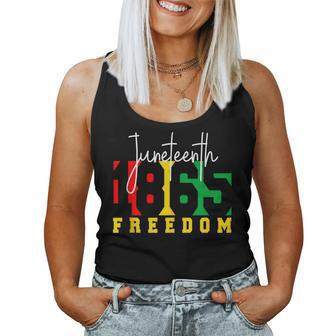 Junenth 1865 Freedom Day Pride Black Usa Afro Women Women Tank Top - Monsterry