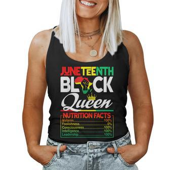 Junenth Black Queen Nutritional Facts Freedom Day Women Tank Top - Monsterry DE
