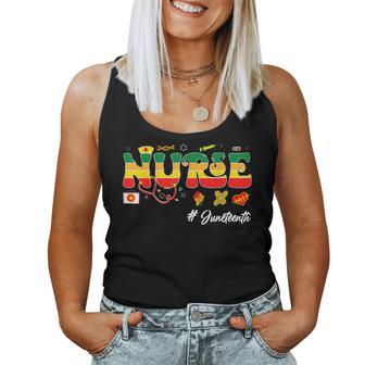 Junenth Black Woman Nurse Afro Girl Junenth Nurse Women Tank Top - Monsterry DE