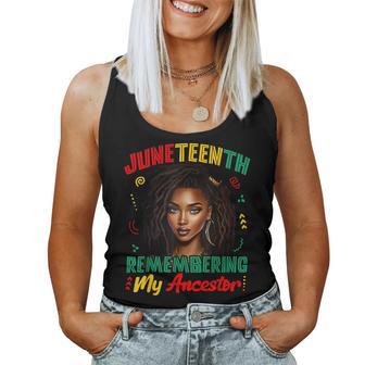 Junenth Remembering My Ancestor Black African Womens Women Tank Top - Thegiftio