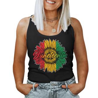 Junenth Sunflower African American Junenth Women Tank Top - Monsterry CA