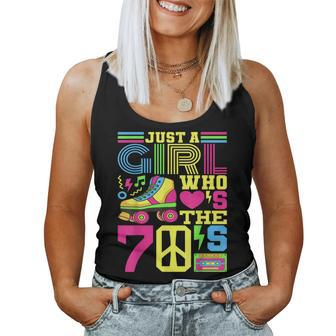 Just A Girl Who Loves The 70S Party 70S Outfit 1970S Costume Women Tank Top - Thegiftio UK