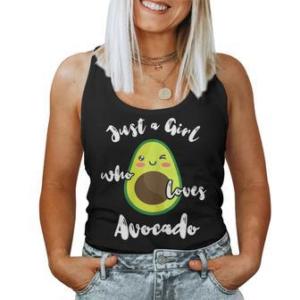 Just A Girl Who Loves Avocado Fruit Lover Guacamole Food Women Tank Top - Monsterry
