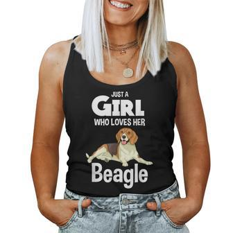 Just A Girl Who Loves Her Beagle Dog Clothes Beagle Women Tank Top - Thegiftio UK