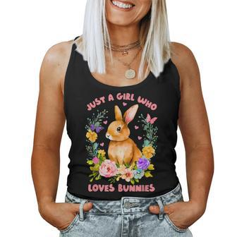 Just A Girl Who Loves Bunnies Easter Bunny Lover Women Tank Top - Monsterry CA