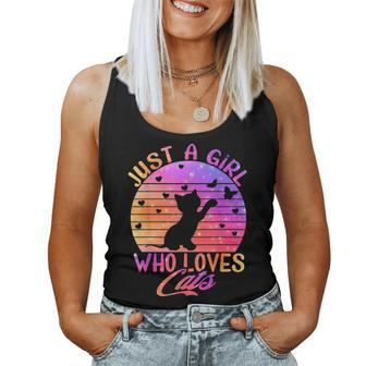 Just A Girl Who Loves Cats Women Tank Top | Mazezy