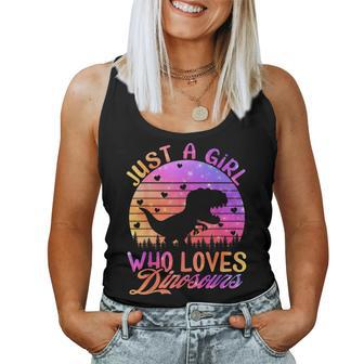 Just A Girl Who Loves Dinosaurs Women Tank Top | Mazezy