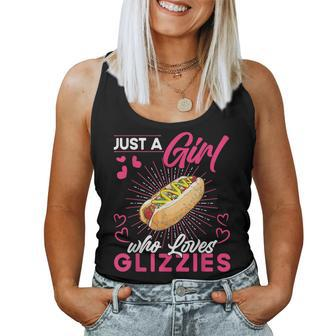 Just A Girl That Loves Glizzies Big Glizzy Gobbler Women Tank Top - Seseable