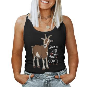 Just A Girl Who Loves Goats Cute Farm Animal Girls Women Women Tank Top - Monsterry CA