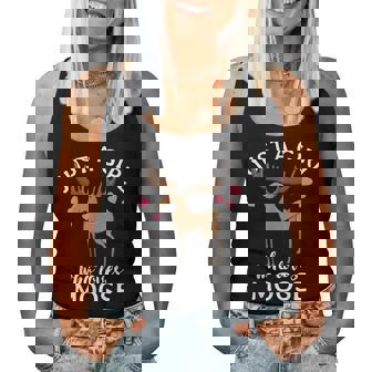 Just A Girl Who Loves Moose Women Tank Top - Thegiftio