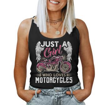 Just A Girl Who Loves Motorcycles Biker Women Tank Top - Monsterry AU