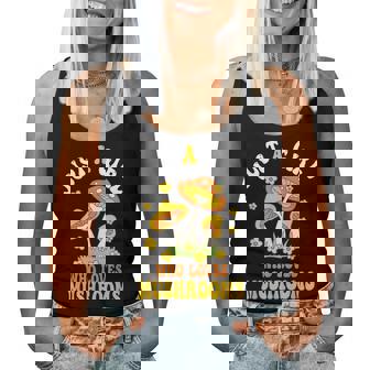 Just A Girl Who Loves Mushrooms Clothes Outfit Mushroom Women Tank Top | Seseable UK