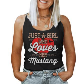 Just A Girl Who Loves Her Mustang Horse Women Tank Top - Monsterry AU