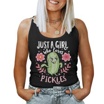 Just A Girl Who Loves Pickles Women Tank Top - Seseable