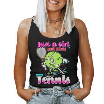 Just A Girl Who Loves Tennis Quote For Tennis Player Women Tank Top - Monsterry AU