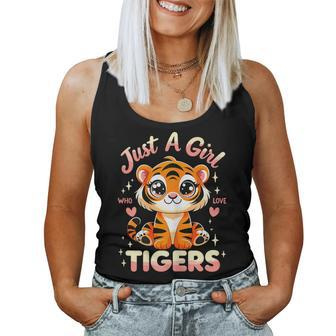 Just A Girl Who Loves Tigers Women Tank Top - Seseable