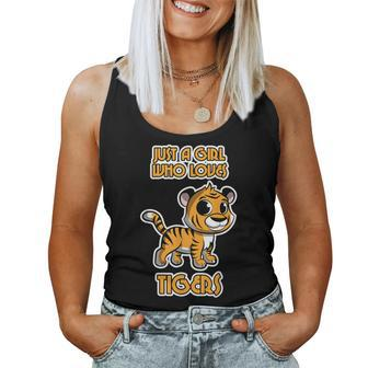 Just A Girl Wo Loves Tigers Tigercat Tiger Women Tank Top - Monsterry