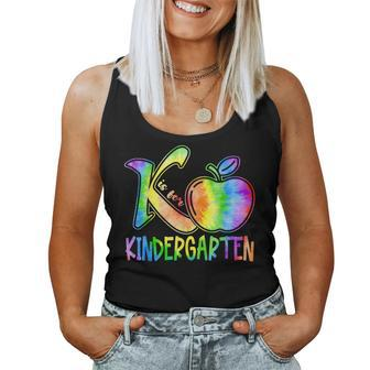 K Is For Kindergarten Teacher Tie Dye Back To School Kinder Women Tank Top | Mazezy CA