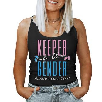 Keeper Of The Gender Auntie Reveal Party Baby Announcement Women Tank Top - Monsterry CA