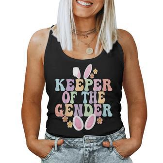 Keeper Of The Gender Boy Or Girl Easter Bunny Gender Reveal Women Tank Top | Mazezy