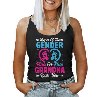 Keeper Of The Gender Grandma Loves You Baby Shower Family Women Tank Top - Monsterry
