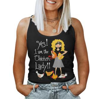 Keeping Chickens Yes I Am The Chicken Lady Chicken Women Tank Top - Thegiftio UK