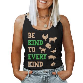 Be Kind To Every Kind Animal Friendly Women Tank Top - Monsterry AU