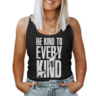 Be Kind To Every Kind Animal Lover Vegan Mp Women Tank Top - Monsterry AU