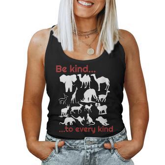 Be Kind To Every Kind Animal Lover Women Tank Top - Monsterry UK