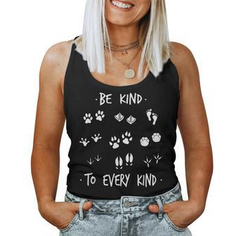 Be Kind To Every Kind Animals Birds Feet Vegetarian Vegan Women Tank Top - Monsterry DE