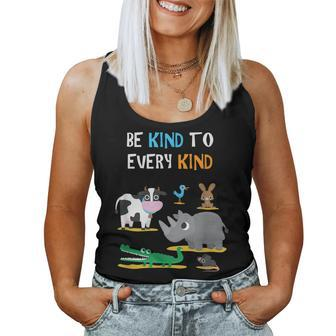 Be Kind To Every Kind Animal Lover Women Tank Top - Monsterry UK