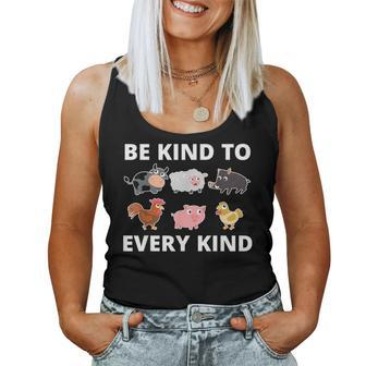 Be Kind To Every Kind Vegetarianism Lovers Vegan Women Tank Top - Monsterry