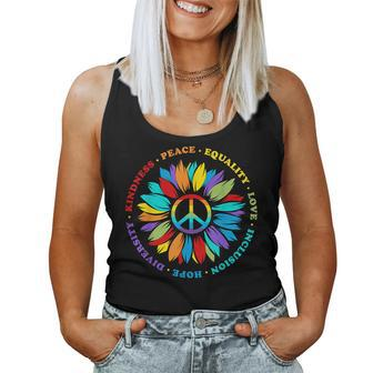 Kindness Peace Equality Love Hope Rainbow Human Rights Women Tank Top | Mazezy UK