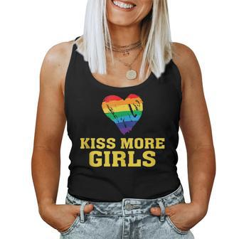 Kiss More Girls Gay Lesbian Transgender Lgbt Women Tank Top - Monsterry
