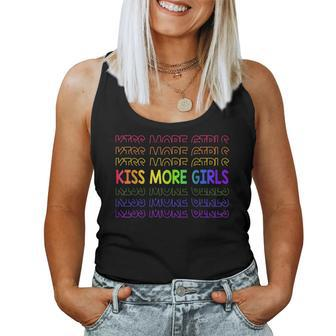 Kiss More Girls Rainbow Gay Pride Lgbt Month Women Tank Top - Monsterry