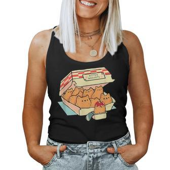 Kitten Nuggets Fast Food Cat And Chicken Nugget Lover Quote Women Tank Top - Monsterry DE