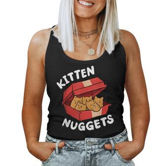Kitten Nuggets Fried Chicken Lover Foodie Cute Cat Women Tank Top - Monsterry