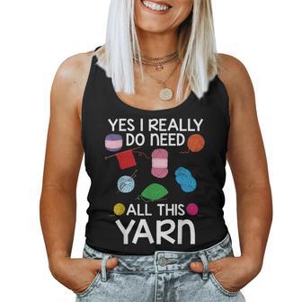 Knit All This Yarn Knitting Mom Women Tank Top - Thegiftio UK